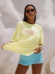 Made With Love Graphic Top Pastel Yellow