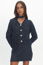 She's Good Knit Mini Skirt Navy