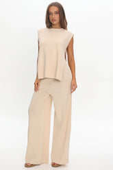 Homebody Ribbed Knit Pants Oat