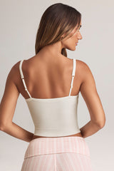 Modal Square-Neck Camisole Top in White