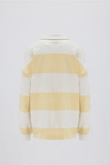 Striped Oversized Long-Sleeve T-Shirt in Lemon