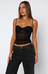 To My Heart Lace Bustier Noir