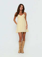 Lunya Mini Dress Lemon