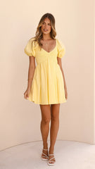 Sahirah Mini Dress - Yellow
