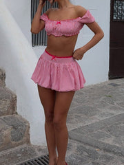 Bonniee-Mini-Skirt-Red-Gingham
