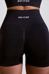 High Waist Define Luxe Mini Shorts in Black
