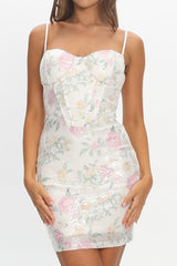 Anavelle Cami Strap Sequin Mini Dress Floral Pink