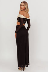 Perfect Worlds Mesh Maxi Skirt Black