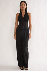 Meri Halterneck Top Black