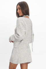 She's Good Knit Mini Skirt Grey
