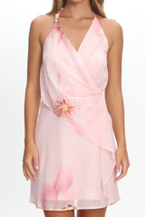 Linger Open Back Mini Dress Lily Pink