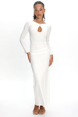 Emmalina Keyhole Bust Maxi Dress White