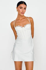 Wishing On A Star Bustier Mini Dress White