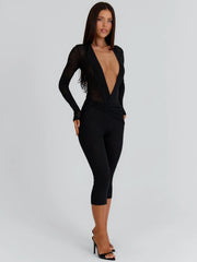 Giovana Capri Jumpsuit Black