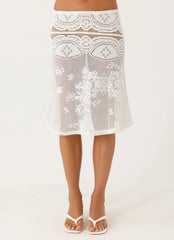 Yanna Midi Skirt White