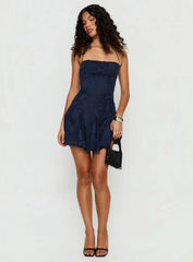 Delamere Mini Dress Navy Burnout